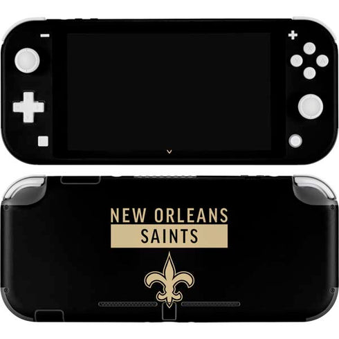 NFL New Orleans Saints Black Performance Series Nintendo Switch Lite Skin